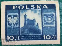 Καθαρό γραμματόσημο μη οδοντωτό Πολωνία 1946