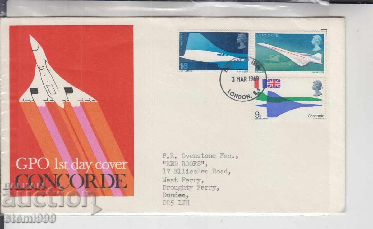 Πρώτη μέρα φάκελος ΤΑ ΑΕΡΟΠΛΑΝΑ ΚΟΝΚΟΡΝΤ