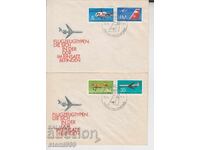 Primă zi de plic poștal AVIOANE LOT 2 pl