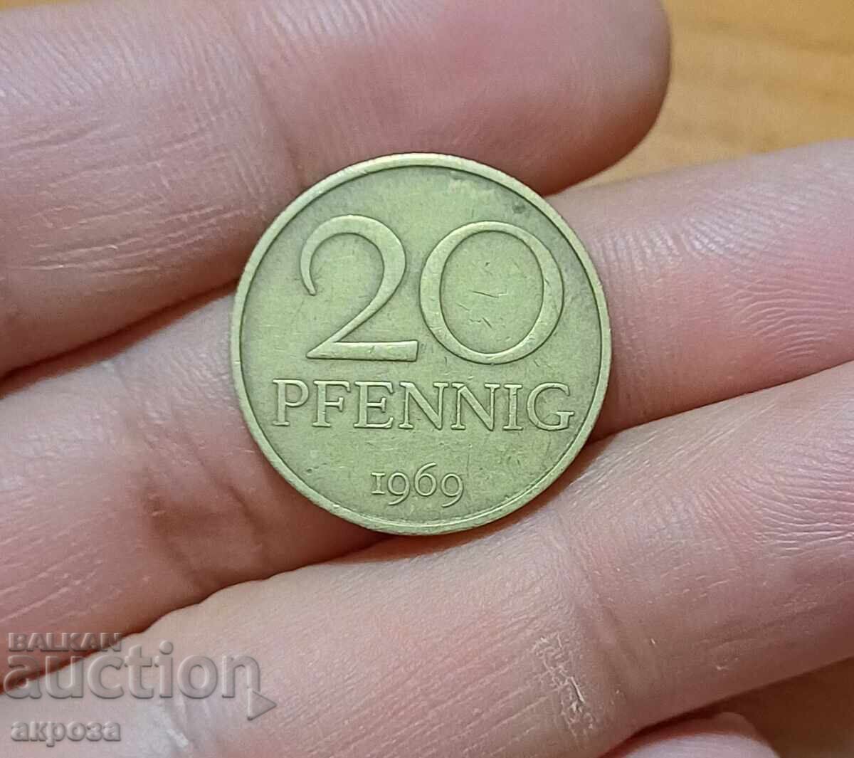 20 Pfenning GDR 1969 20 Pfenning GDR 1969