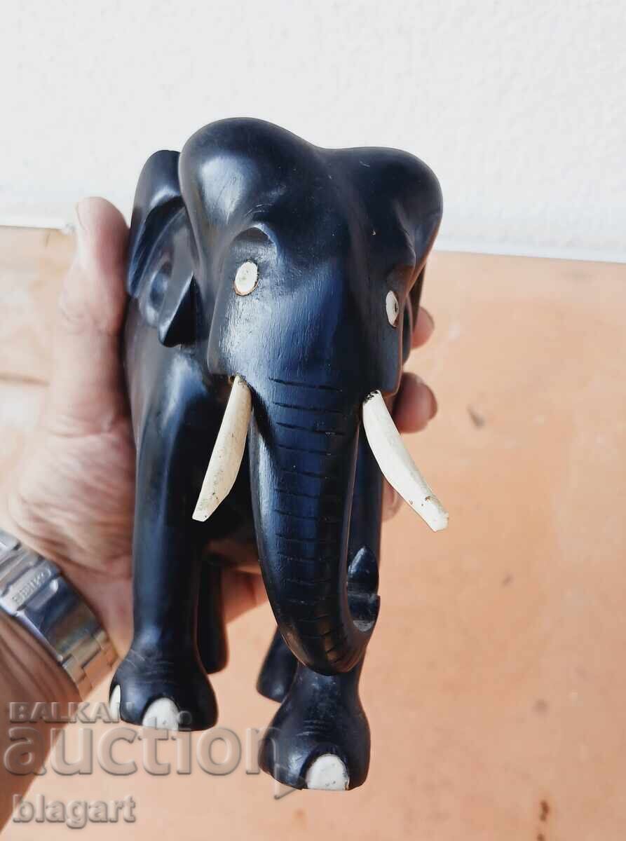 Аукцион Слон-абанос,сл.кост,фигура