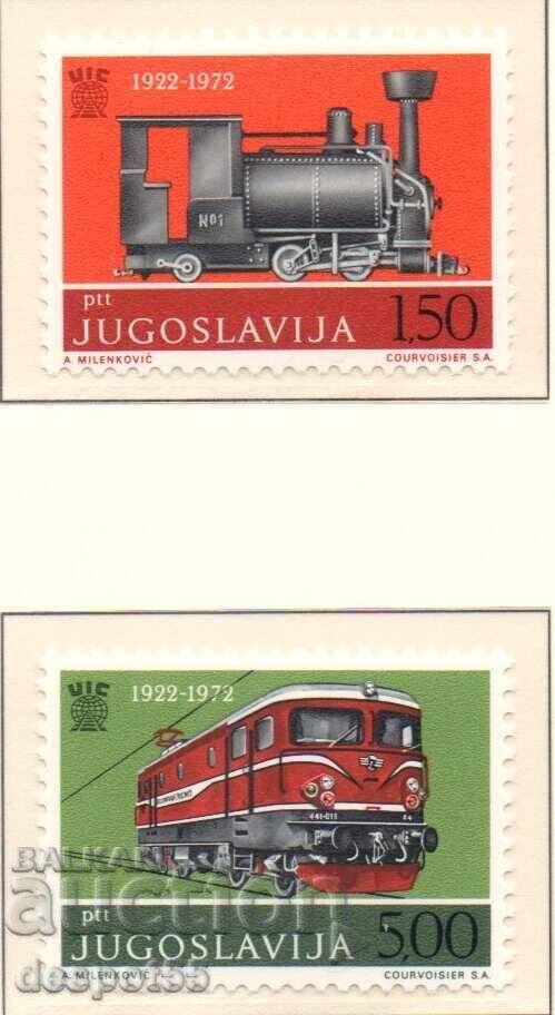 1972. Югославия. 50 год. на Международната железопътна линия 1972. Югославия. 50 год. на Международната железопътна линия
