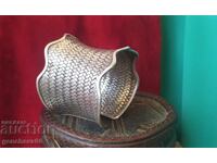 Автентична стара занаятчийска 73гр.сребърна гривна