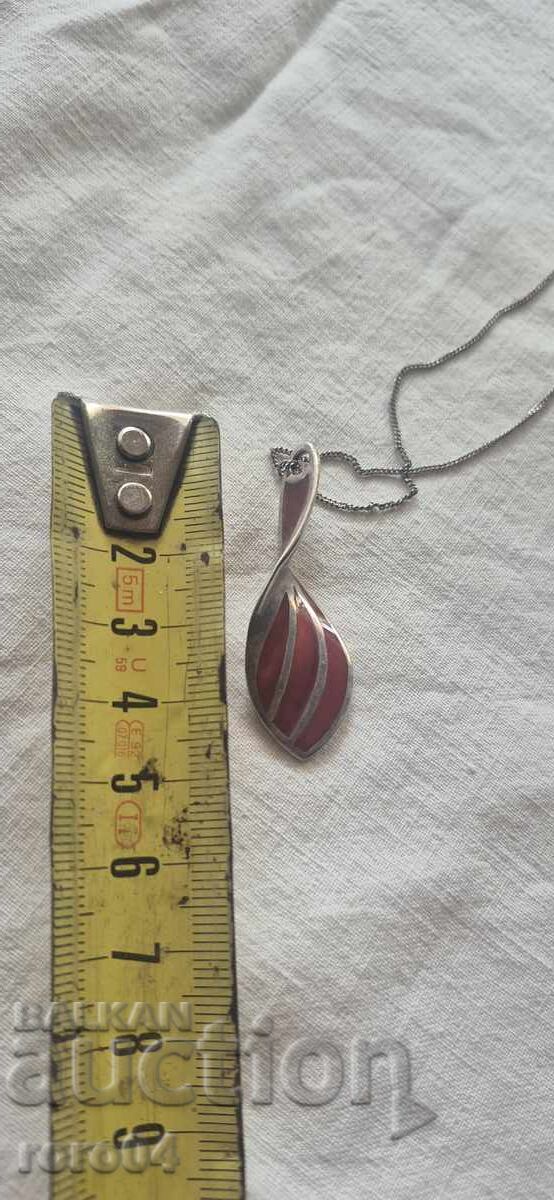 Доставка на СРЕБЪРЕН СИНДЖИР С ГОЛЯМА ВИСУЛКА - 925