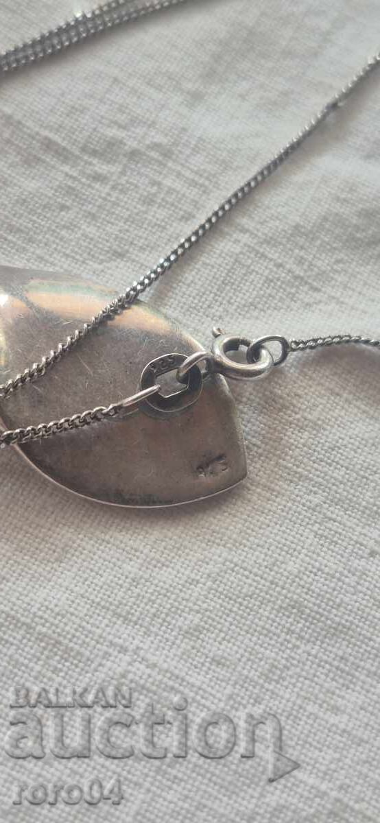 LANȚ ARGINT CU PENDANT MARE - 925 - 5