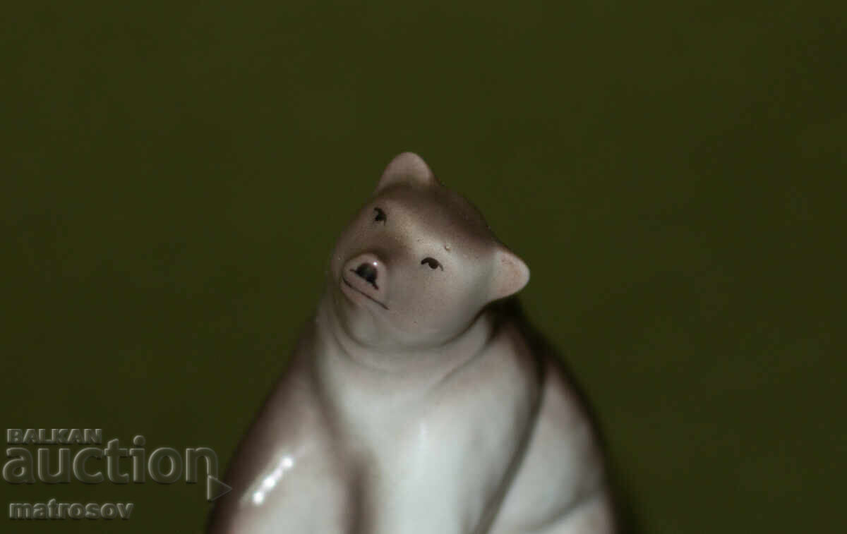 Statuetă decorativă din porțelan, reprezentând un urs - 7