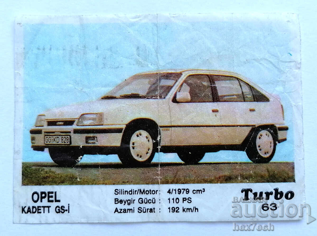 ❤️ ⭐ Εικόνα Turbo Τουρμπο μαύρο 63 Opel Kadett GS-i ⭐ ❤️