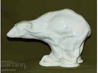 Statuetă decorativă din porțelan, urs polar alb