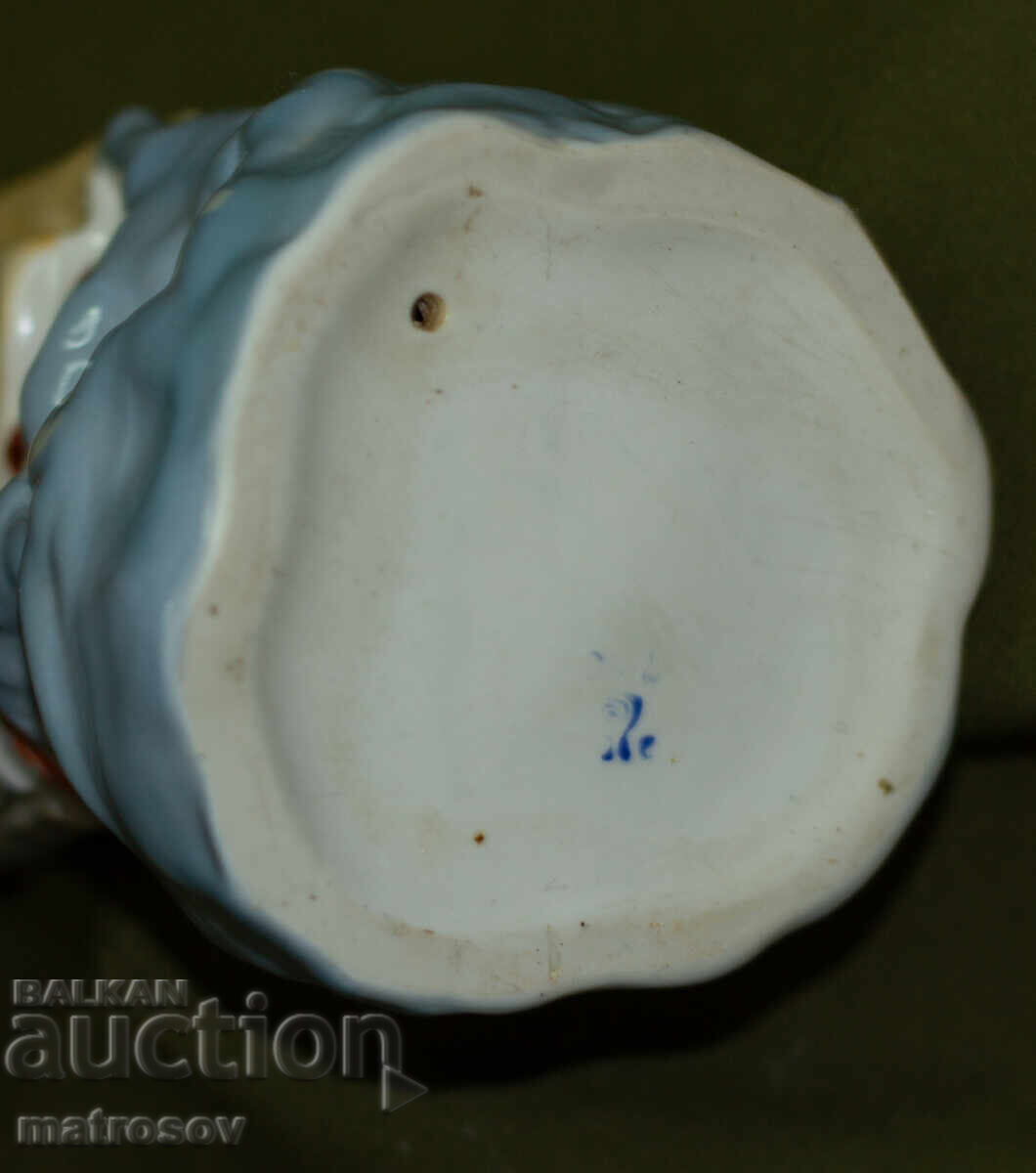 Old Russian porcelain folklore figurine of a man and woman - 7