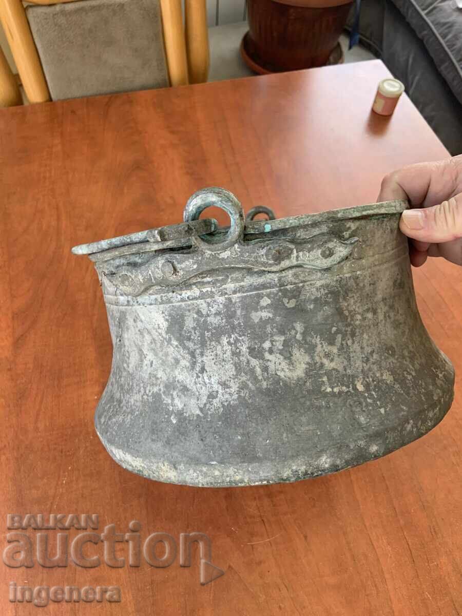 КОТЕЛ КОТЛЕ МЕНЧЕ БАКЪР МЕД СТАРИНЕН СЪД- 6 ЛИТРА - 5 КОТЕЛ КОТЛЕ МЕНЧЕ БАКЪР МЕД СТАРИНЕН СЪД- 6 ЛИТРА - 5