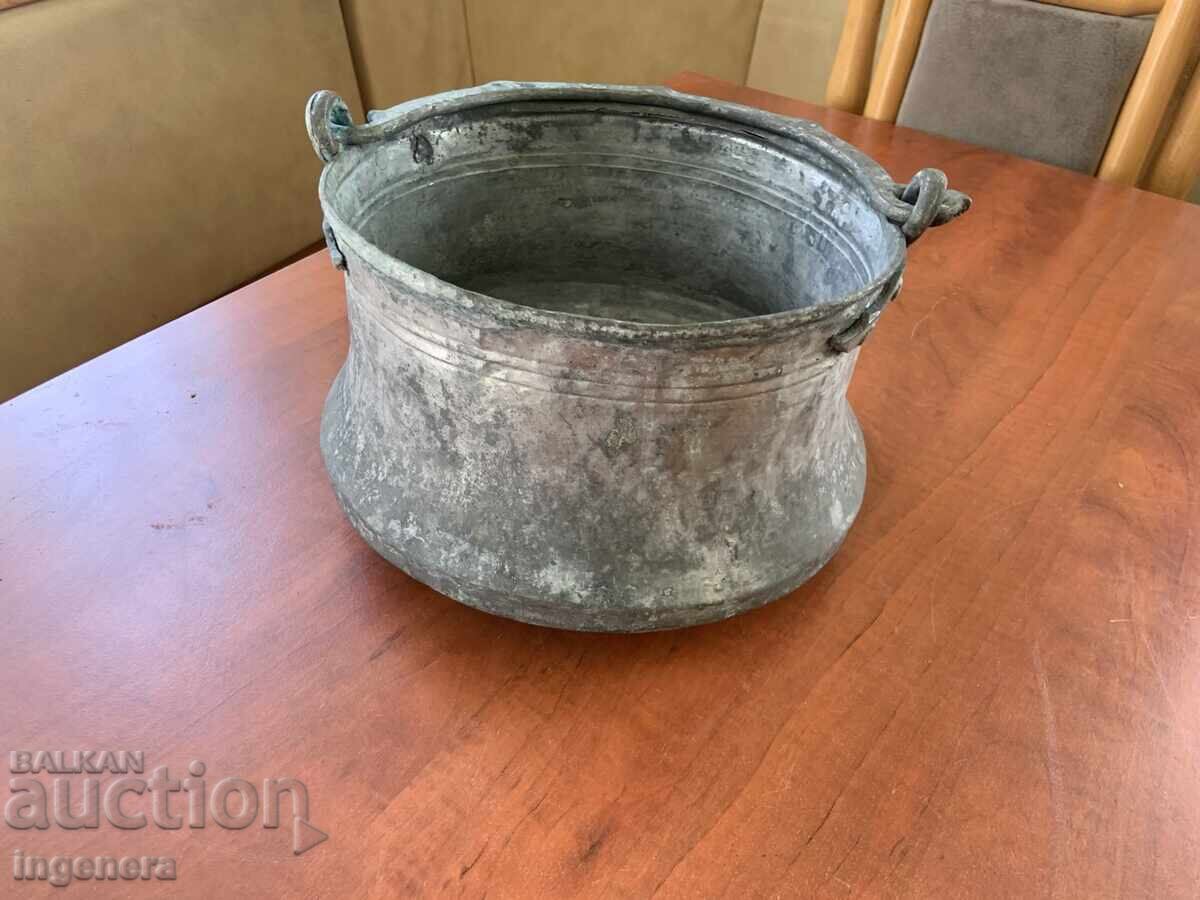 КОТЕЛ КОТЛЕ МЕНЧЕ БАКЪР МЕД СТАРИНЕН СЪД- 6 ЛИТРА КОТЕЛ КОТЛЕ МЕНЧЕ БАКЪР МЕД СТАРИНЕН СЪД- 6 ЛИТРА