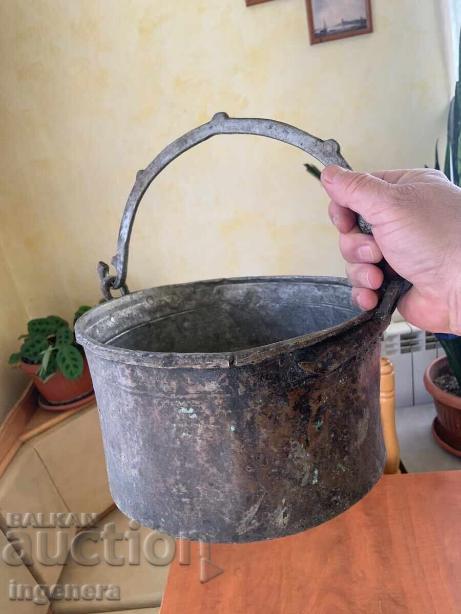 КОТЕЛ КОТЛЕ МЕНЧЕ БАКЪР МЕД СТАРИНЕН СЪД- 5 ЛИТРА с цена 79.00 лв. | € 40.39
