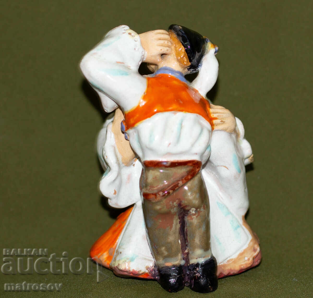 Παράδοση Παλιά τσέχικη πορσελάνινη φιγούρα χορευτικού ζευγαριού