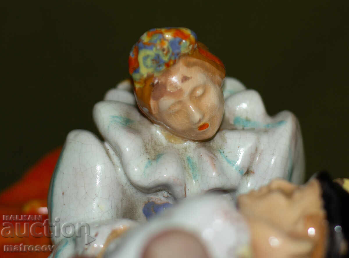 Παλιά τσέχικη πορσελάνινη φιγούρα χορευτικού ζευγαριού - 6