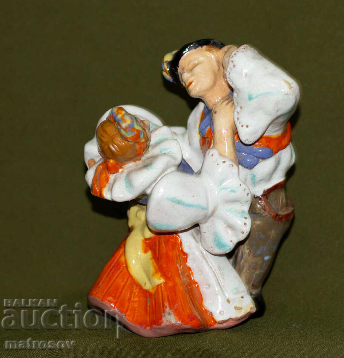 Παλιά τσέχικη πορσελάνινη φιγούρα χορευτικού ζευγαριού