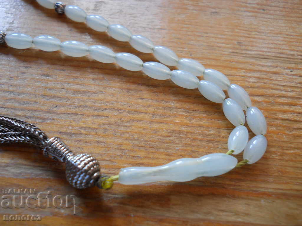 Auction  Rosary of milky opal