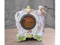 Αρχαίο γερμανικό επιτραπέζιο πορσελάνινο ρολόι