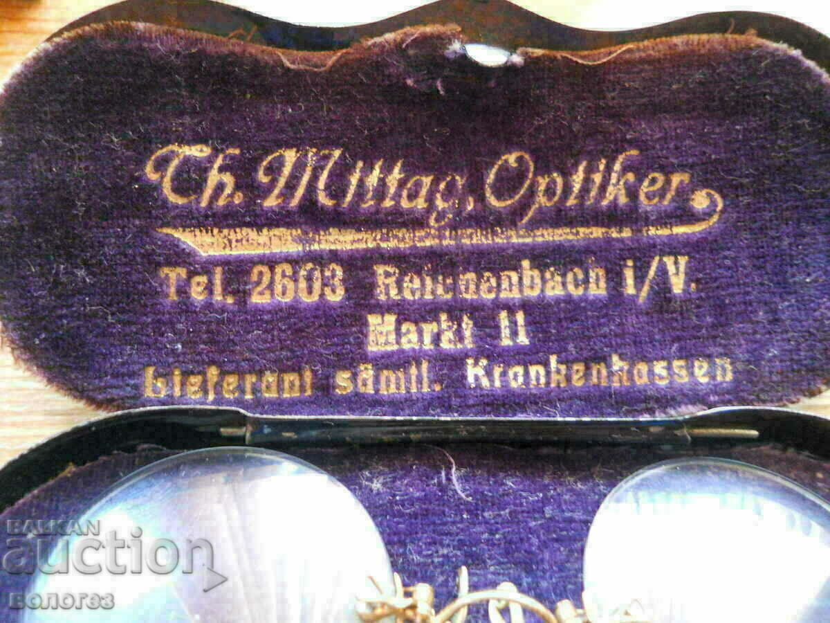 Antique Gold-Plated Pince-nez Glasses "Ch. Mittag. Optiker" with price 120.00 BGN | € 61.36