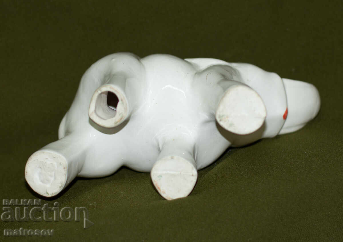 Διακοσμητικό πορσελάνινο ειδώλιο, λευκό ελεφαντάκι - 6