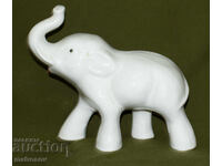 Statuetă decorativă din porțelan, elefant alb