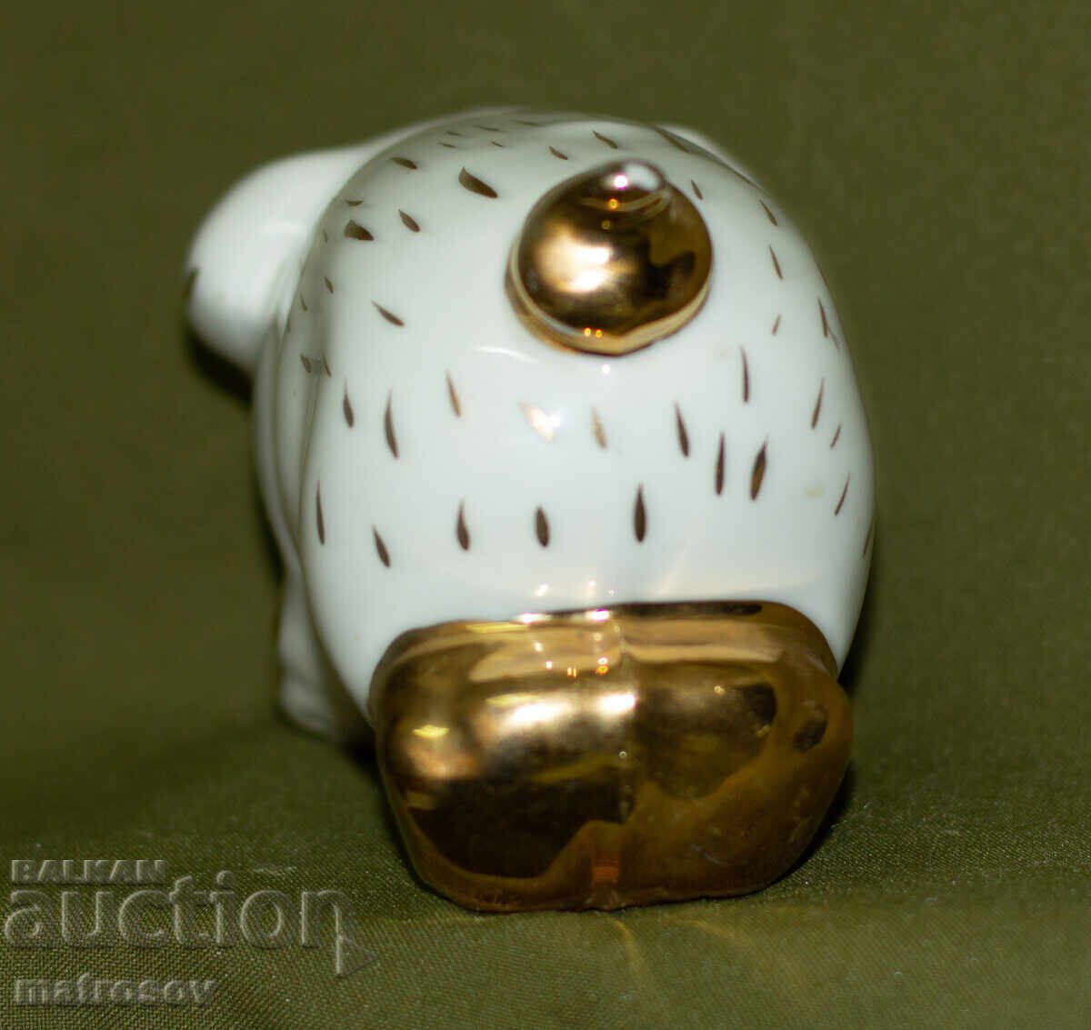 Παλιά βουλγάρικη πορσελάνινη φιγούρα, γουρουνάκι - 5