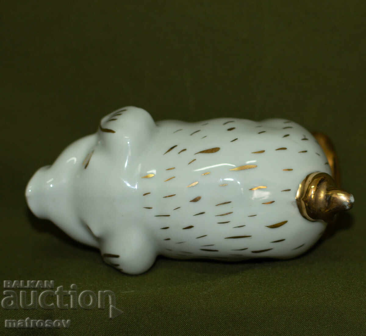 Παλιά βουλγάρικη πορσελάνινη φιγούρα, γουρουνάκι - 6