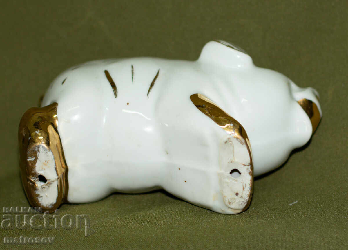 Παλιά βουλγάρικη πορσελάνινη φιγούρα, γουρουνάκι - 7