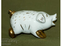 Statuetă veche de porțelan bulgărească, purceluș