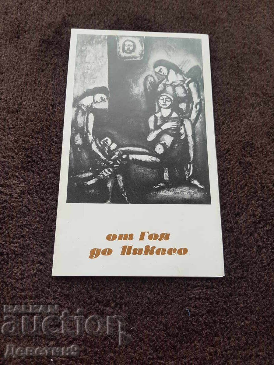 Public invitation for the exhibition "From Goya to Picasso"