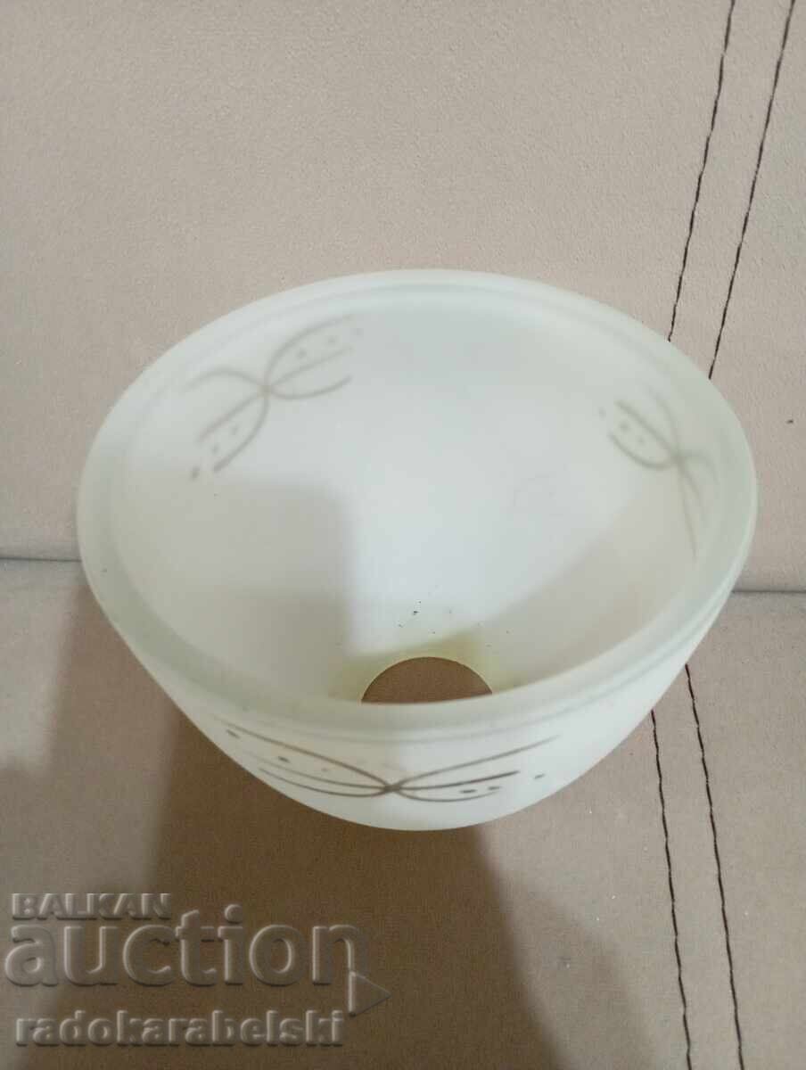 Δημοπρασία Γυάλινο αμπαζούρ. Γυαλί λάμπας. Κύπελλο πολυελαίου