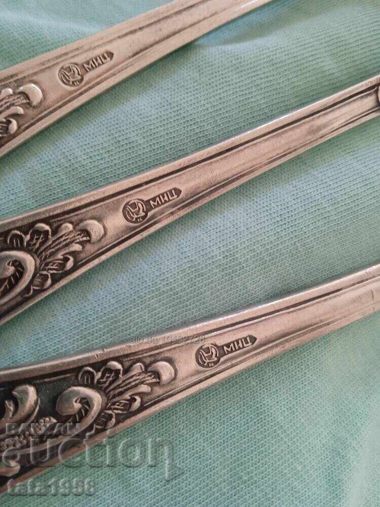 Auction  MNC Spoons 3 pcs., Kalchugino, 21 cm