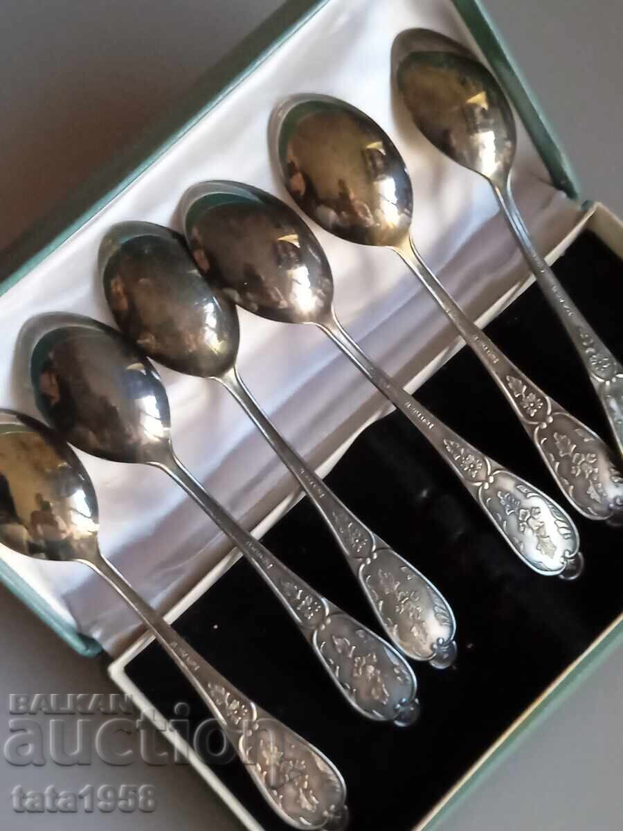 Auction  Spoons 14 cm MN-19 silver-plated, 6 pcs