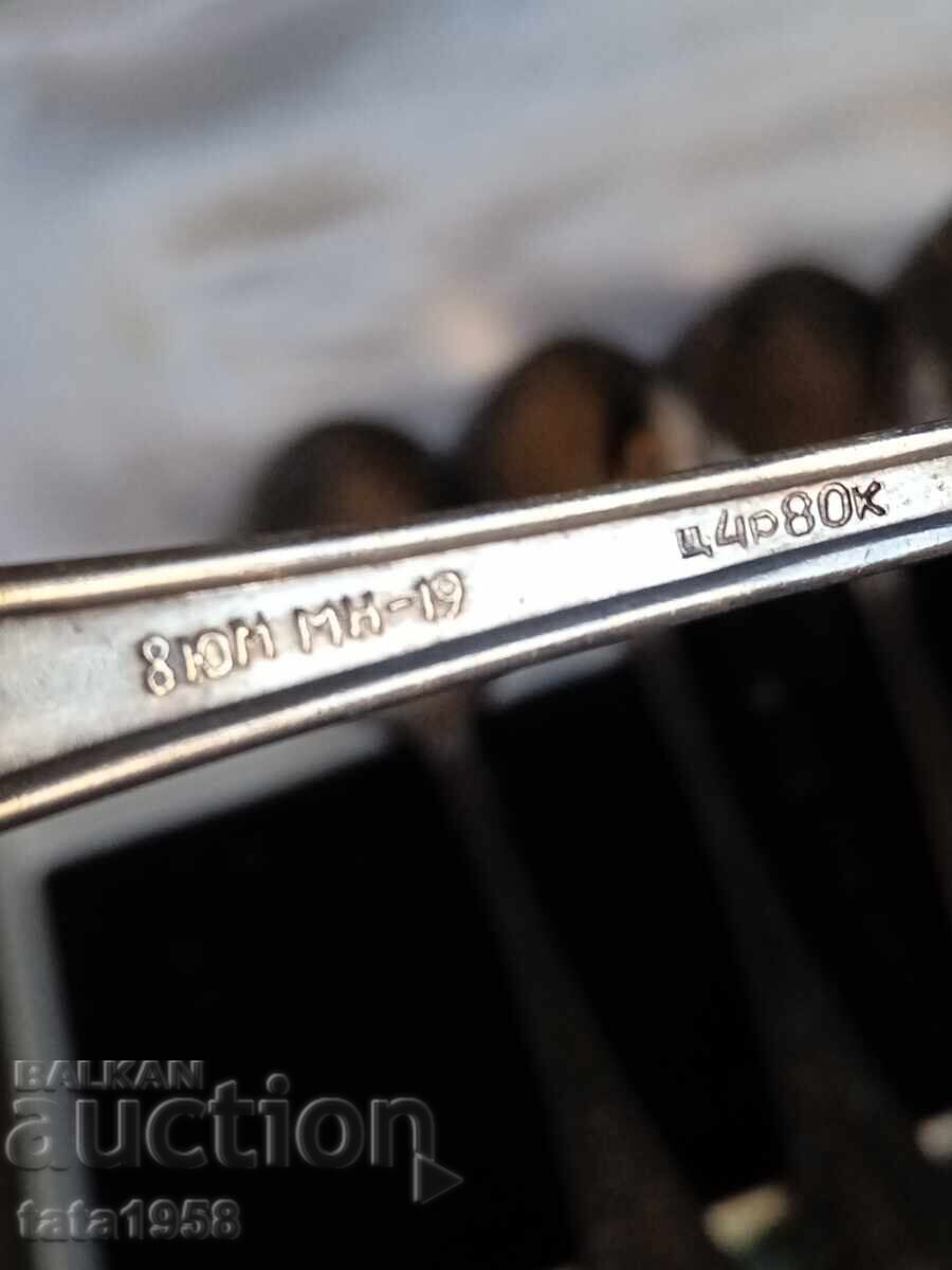 Livrarea Linguri 14 cm MN-19 argintate, 6 buc