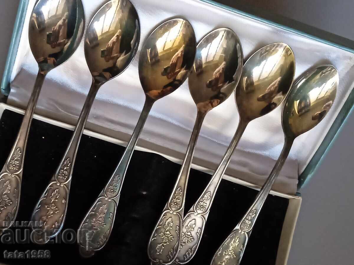 Spoons 14 cm MN-19 silver-plated, 6 pcs