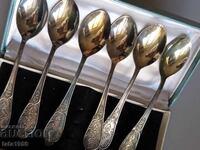 Лъжици 14 см МН-19 посребрени, 6 бр.