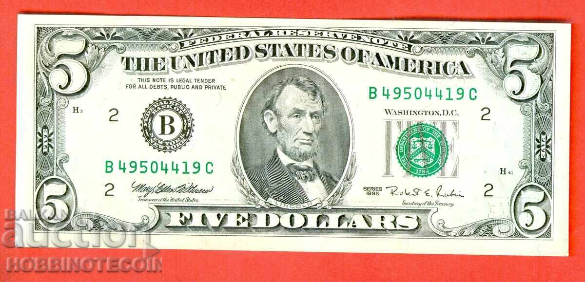 ΗΠΑ USA 5 $ - B - έκδοση 1995 ΚΑΙΝΟΥΡΓΙΟ UNC ΗΠΑ USA 5 $ - B - έκδοση 1995 ΚΑΙΝΟΥΡΓΙΟ UNC