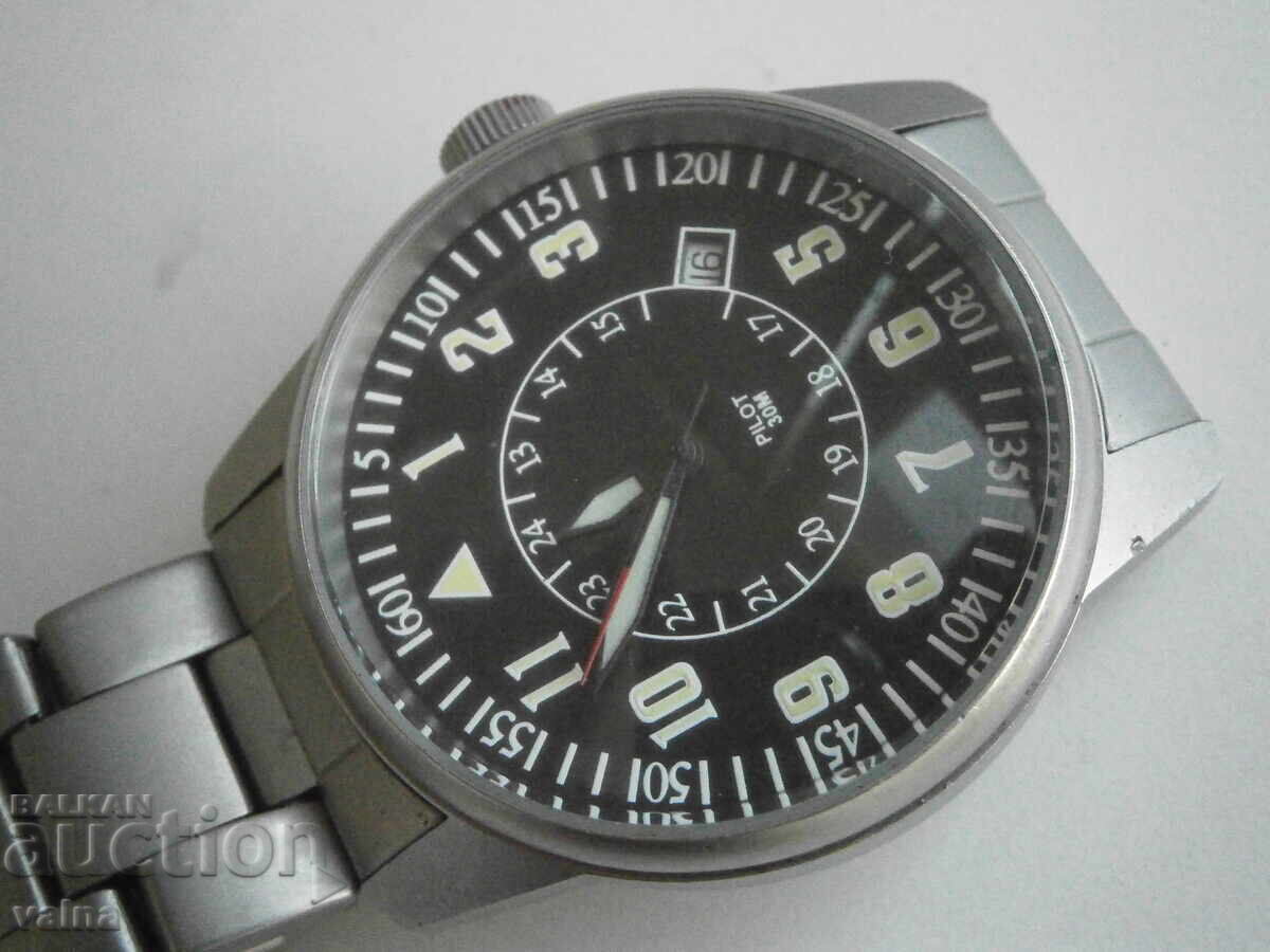 Auction PILOT, quartz, Swiss made, ETA movement 803112! Auction PILOT, quartz, Swiss made, ETA movement 803112!