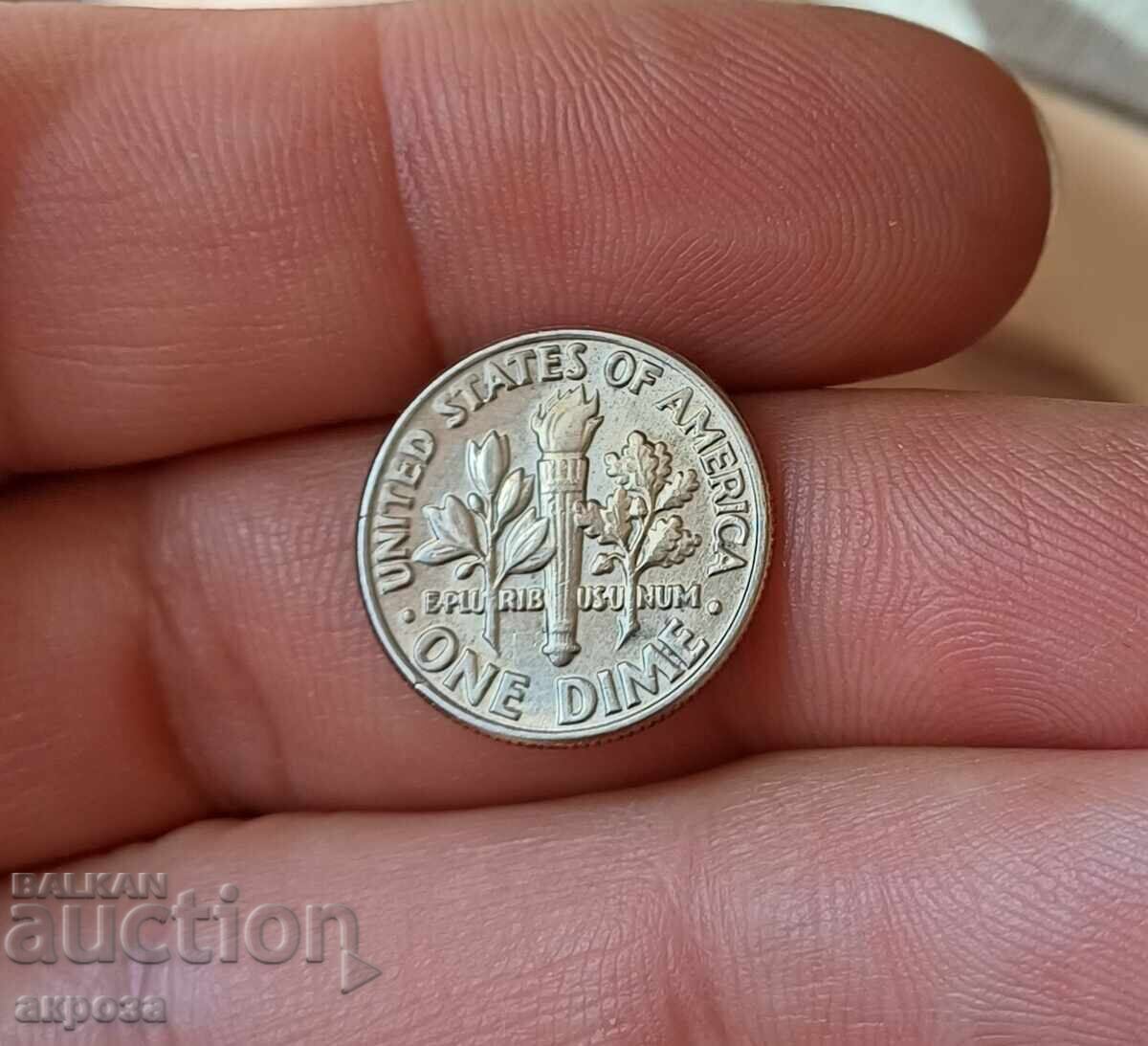 1 dime SUA 1982/ D necirculat cu preț € 1.28 | 2.50 BGN