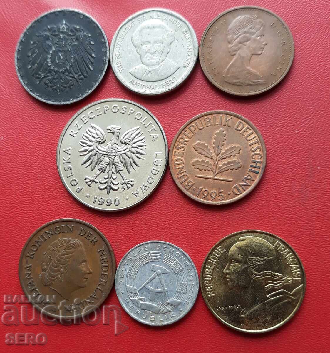 Mixed lot of 8 coins with price 1.00 BGN | € 0.51