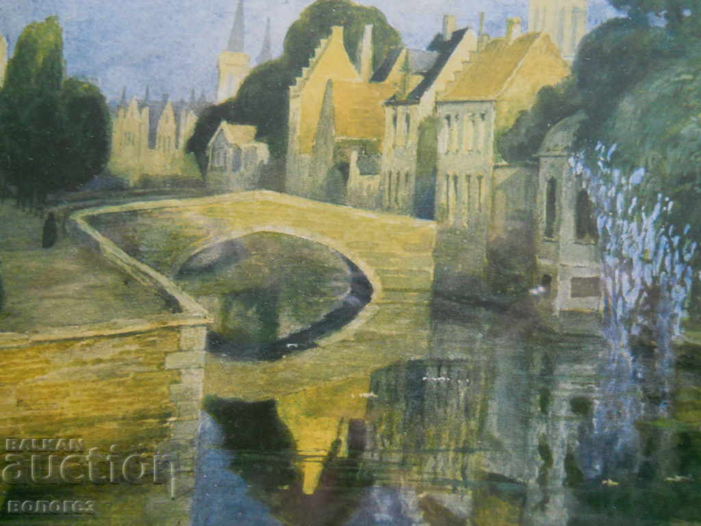 Παλιά ζωγραφιά (διαστάσεις 30,2 x 20,5 εκ.) - Βέλγιο με τιμή 40.00 BGN | € 20.45