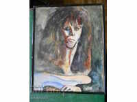 Картина - портрет на рок музикант (подписана)