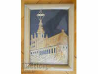 Картина от брезова кора "Кралския замък във Варшава" - Полша