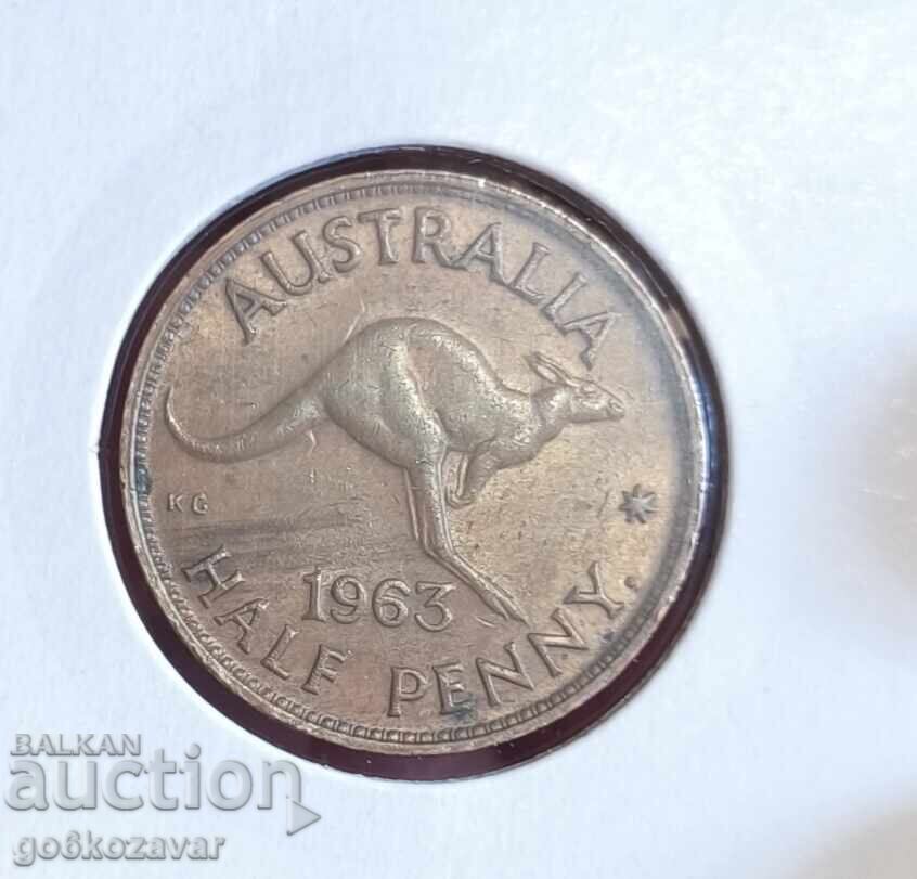 Австралия 1/2 пени 1963г с цена 2.40 лв. | € 1.23