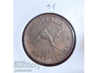 Австралия 1/2 пени 1963г