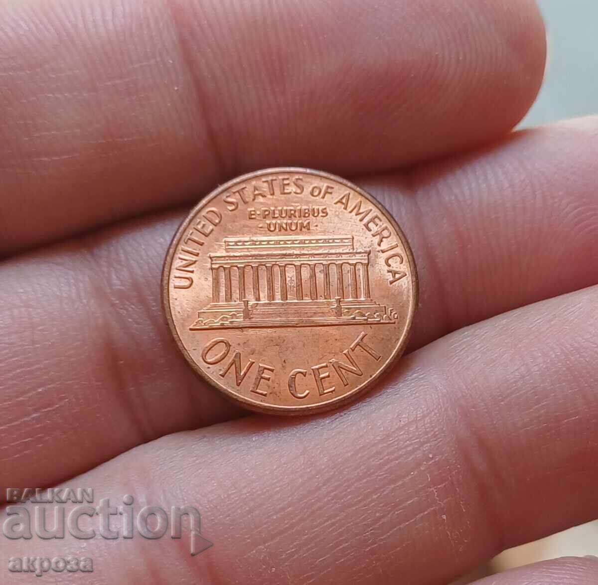 1 cent SUA 1989 necirculat cu preț 2.00 BGN | € 1.02