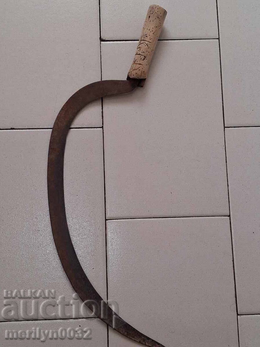 Old scythe, sickle, blade, wrought iron with price 39.00 BGN | € 19.94