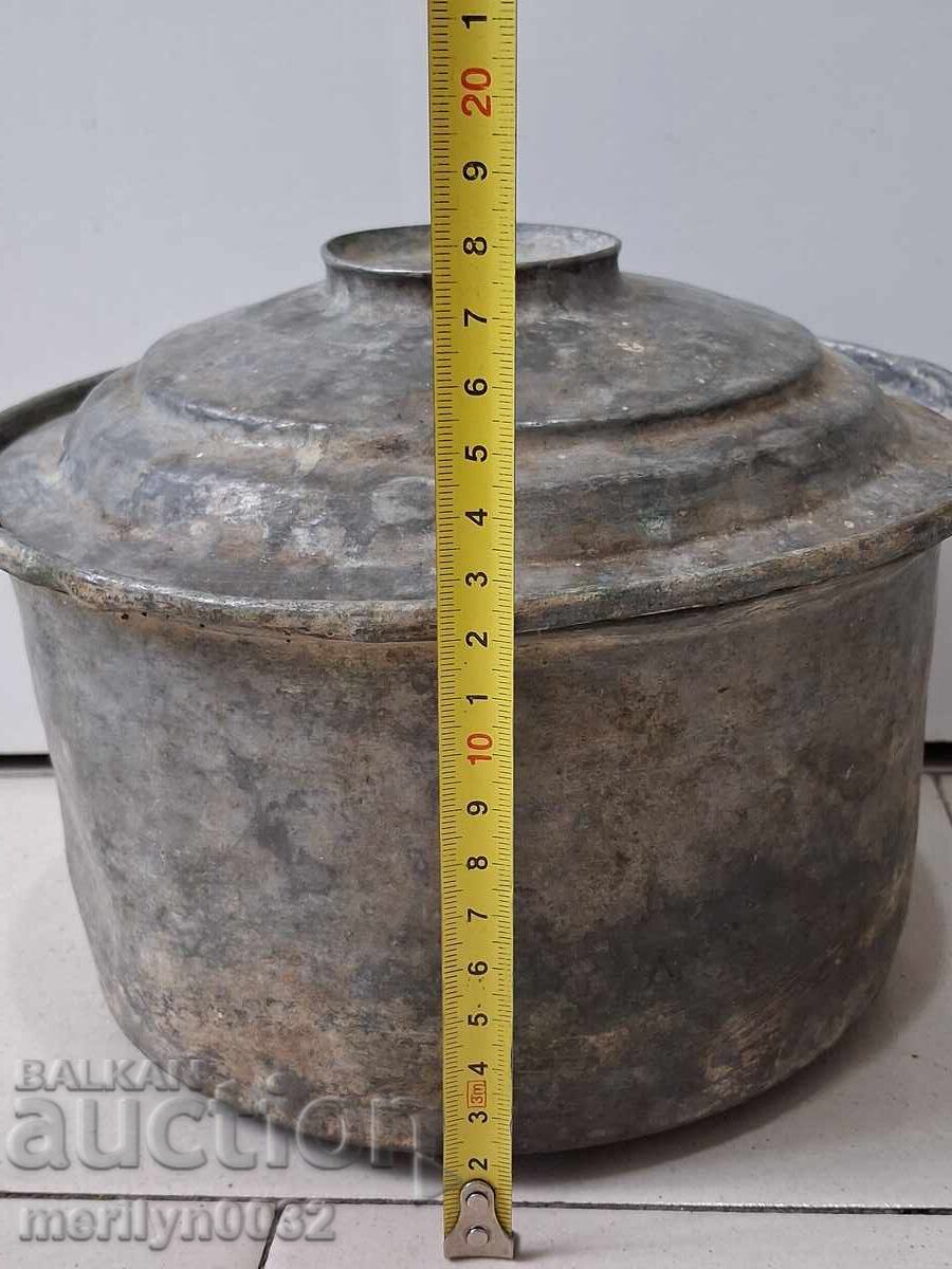 Δημοπρασία Παλιά χάλκινη κατσαρόλα, χαλκός, χάλκινο σκεύος