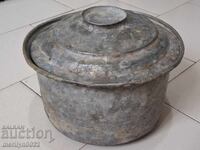 Παλιά χάλκινη κατσαρόλα, χαλκός, χάλκινο σκεύος