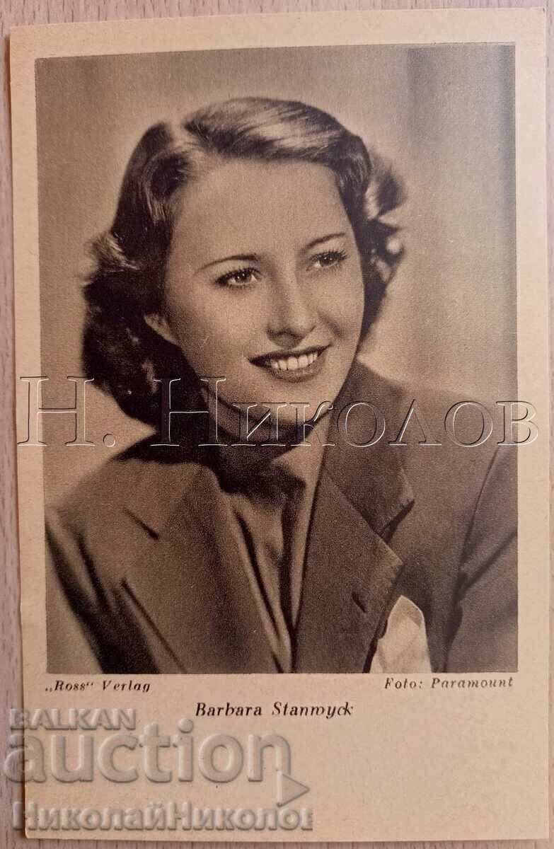 OLD MOVIE CARD ACTRESS BARBARA STANWYCK E316