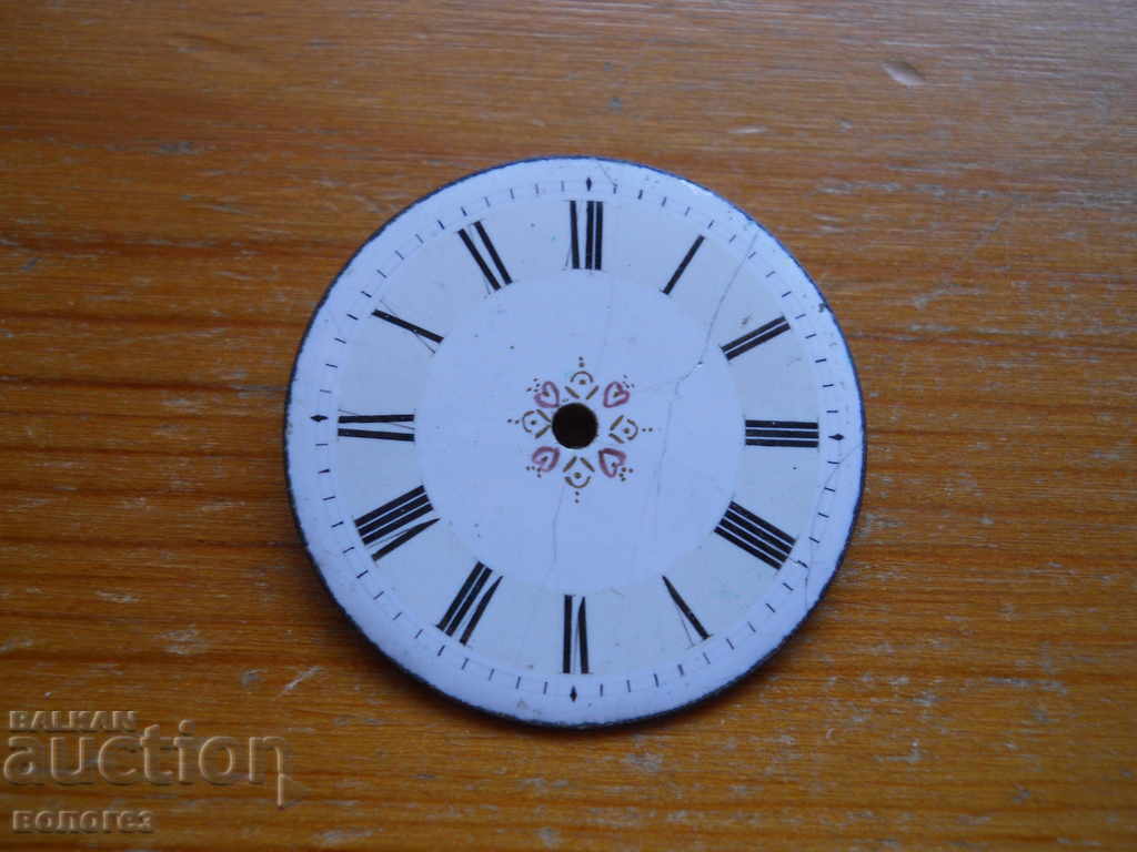 Porcelain pocket watch dial